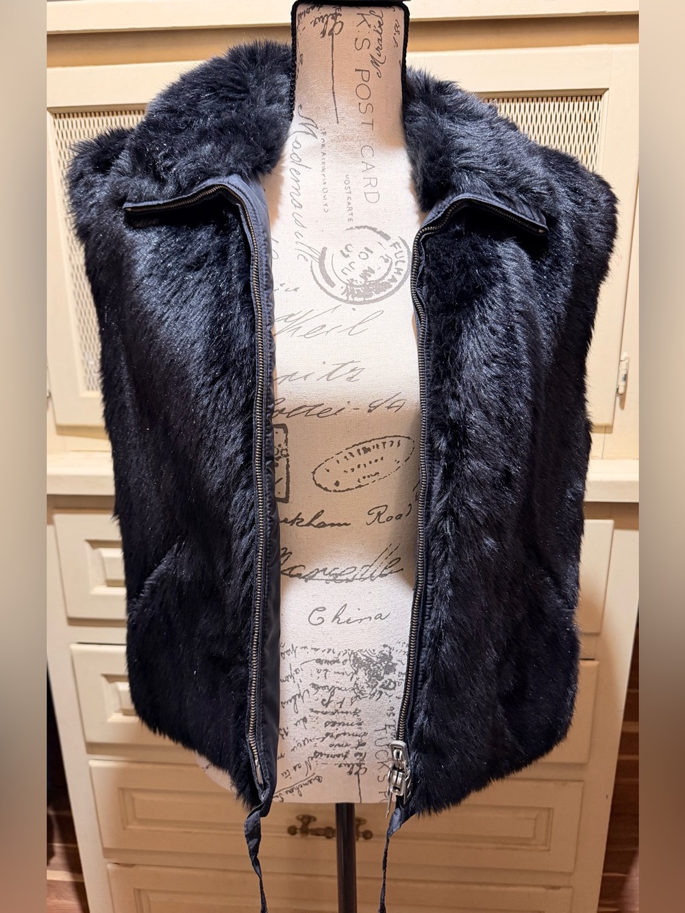 Bogner Reversible Luxury Black Faux Fur & Tech Ski Vest